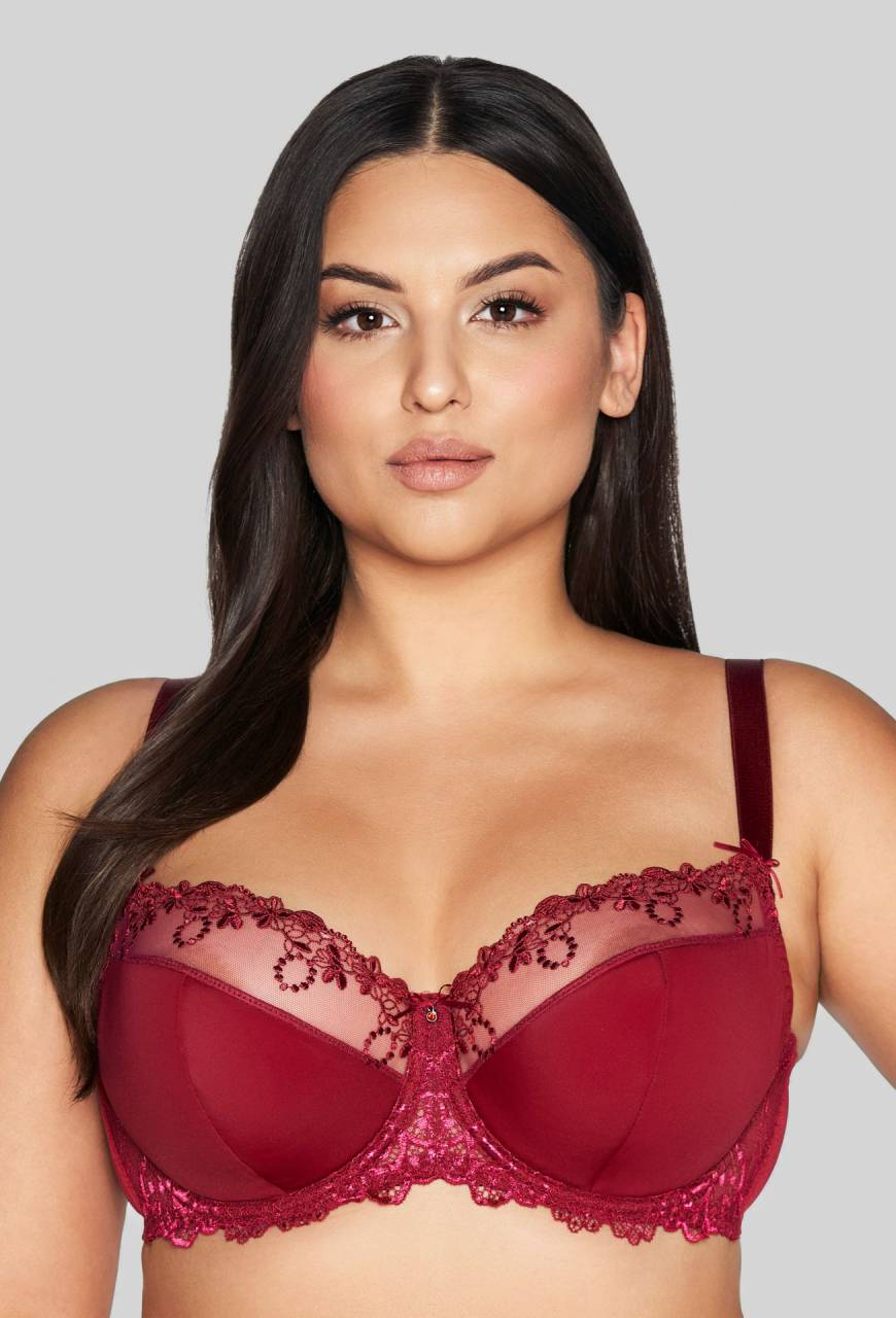 Biustonosz AVA, półusztywniany, rubinowy – AV 1030 Semi Soft Ruby