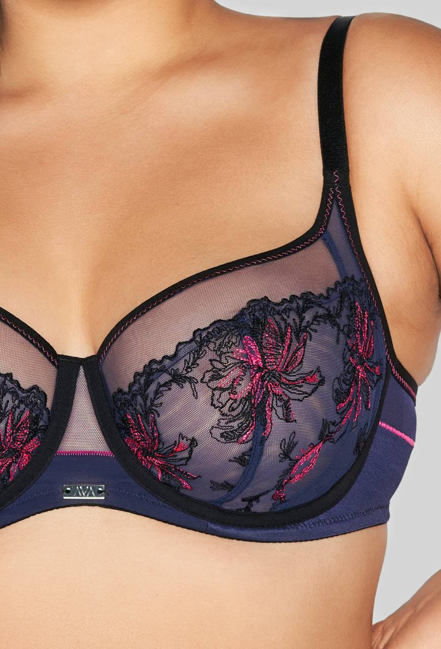 Biustonosz AVA granatowy, miękkie miseczki – AV 2120 Soft Navy Blue