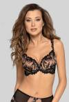 Novika czarny biustonosz push-up z haftem – SOPHIE N° 01 PUSH UP NOIR