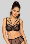 Biustonosz NOVIKA czarny z tiulem – POIS POIS N° 03 BLACK SOFT