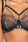 Biustonosz NOVIKA półusztywniany czarny - MENESS N° 02 SEMI SOFT BLACK