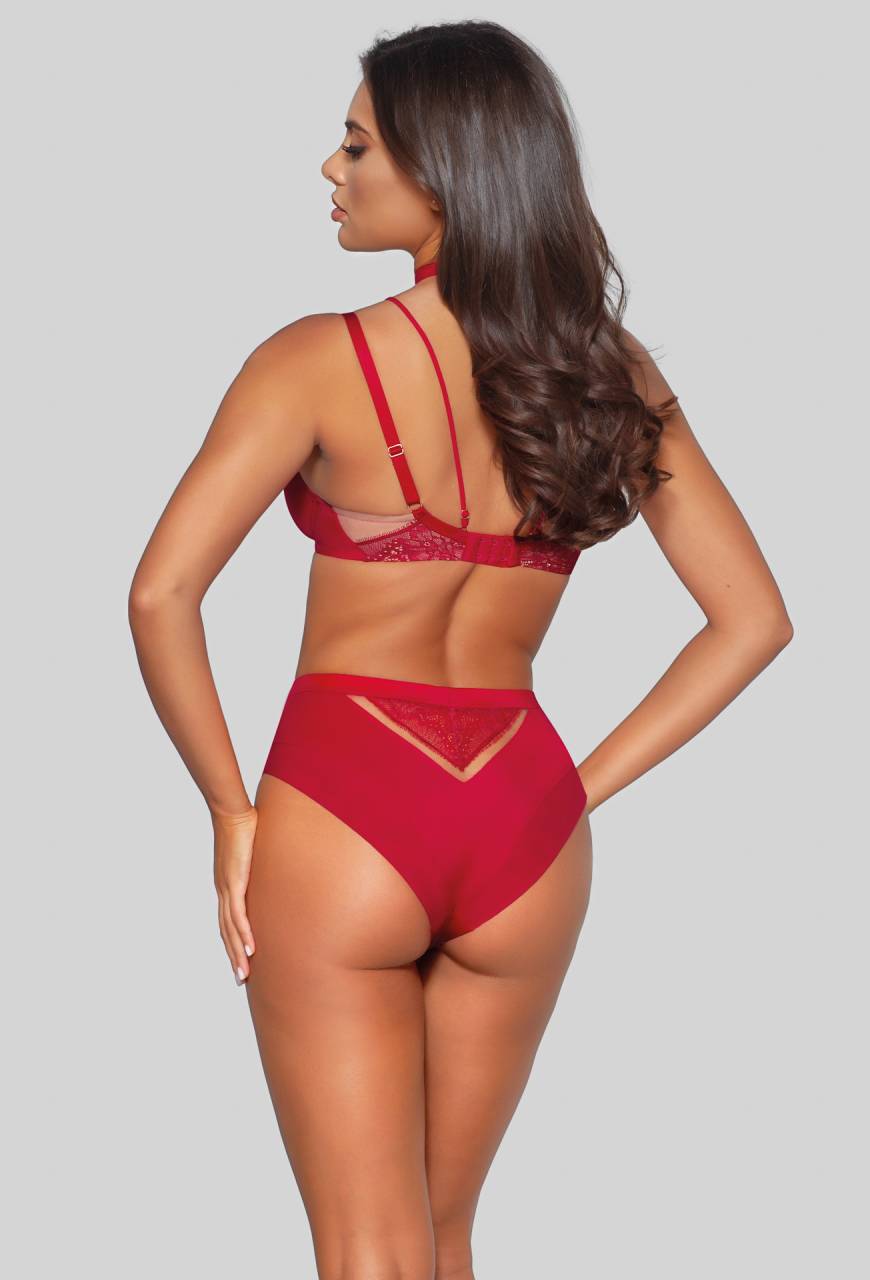 Biustonosz NOVIKA czerwony - HARPER N° 01 PUSH UP ROUGE