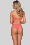 Biustonosz AVA koralowy i koronkaowy – AV 2073 Push Up Coral