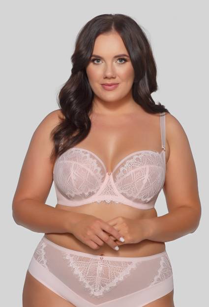 Biustonosz AVA różowy, miękki, koronka – AV 2077 Soft Petal Pink