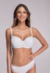 Biustonosz AVA biały, pełne miseczki, koronka – AV 2112 Full Cup White