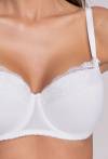 Biustonosz AVA biały, pełne miseczki, koronka – AV 2112 Full Cup White