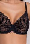 Biustonosz AVA czarny - AV 2104 Push Up Black