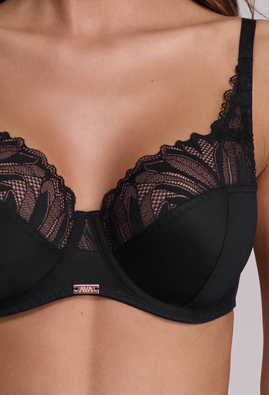 Biustonosz AVA czarny z miękkimi miseczkami - AV 2106 Soft Black