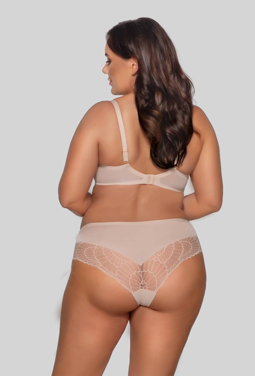 Biustonosz AVA beżowy, miękki, koronkowy – AV 2109 Soft Beige