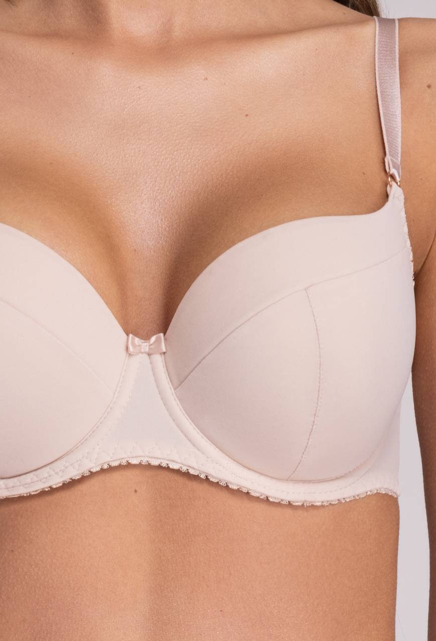 Biustonosz AVA Full Cup Beż – gładki, wysoki mostek AV 1263